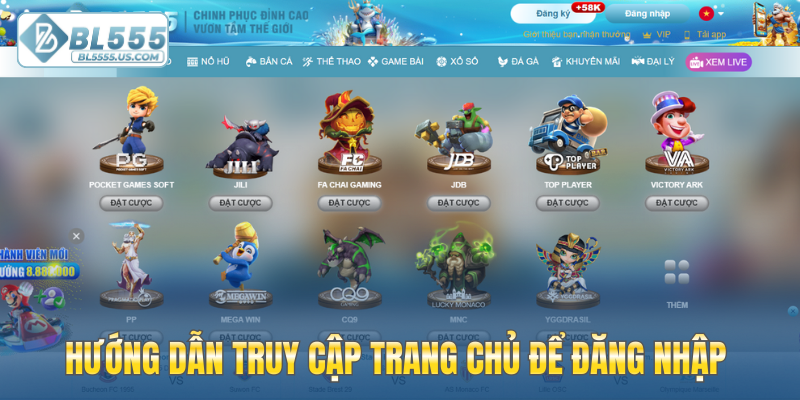 Hướng dẫn truy cập trang chủ để đăng nhập