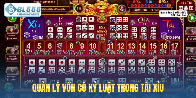 Quản lý vốn có kỷ luật trong tài xỉu