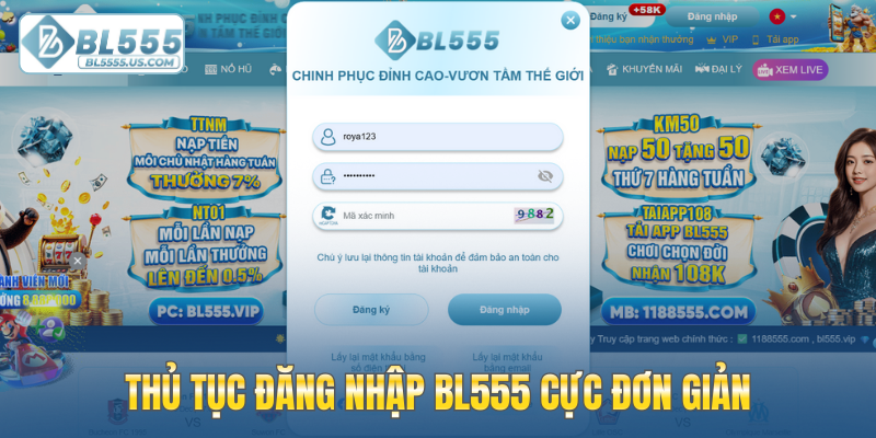 Thủ tục đăng nhập BL555 cực đơn giản